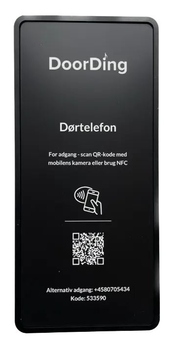 DoorDing Sign with QR code