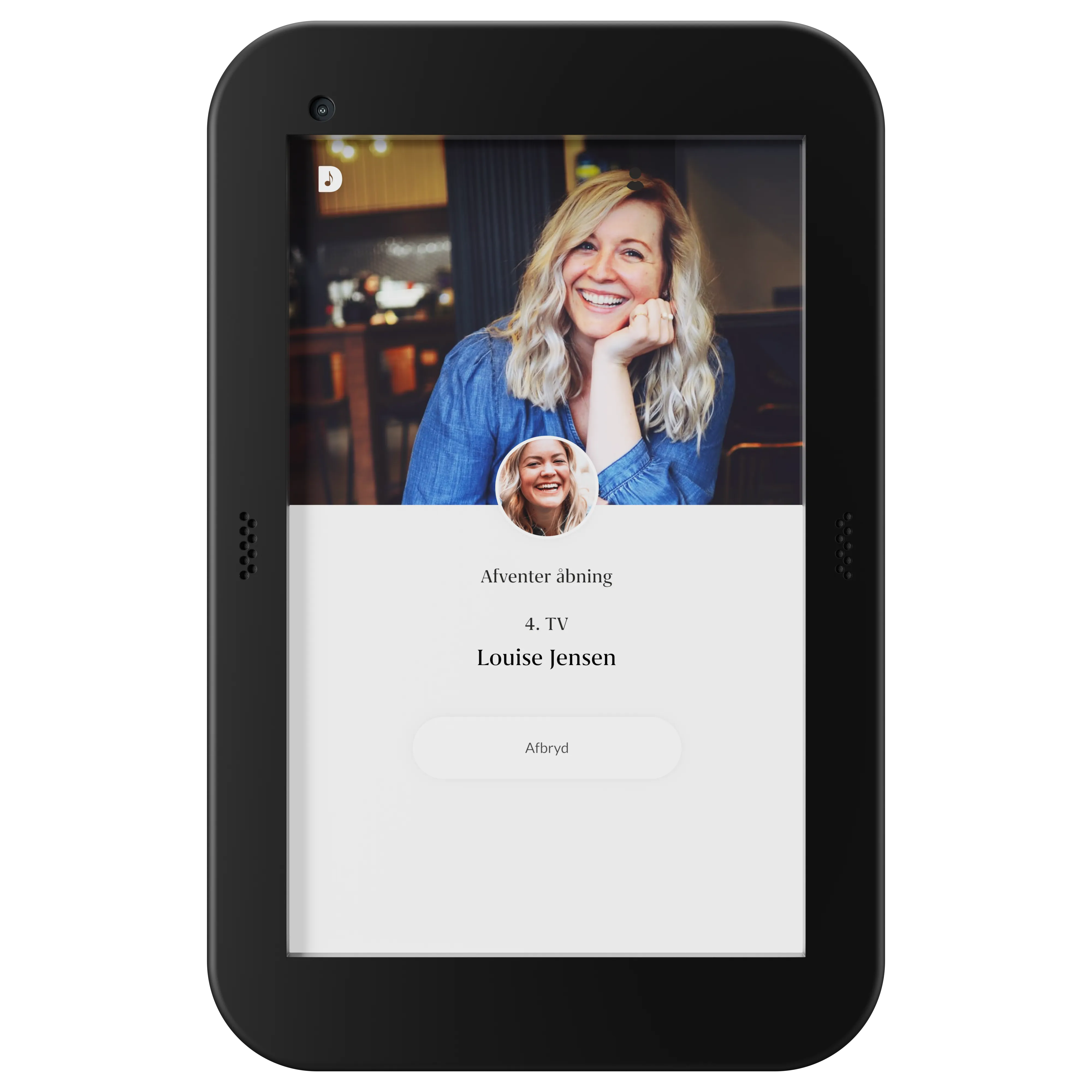 DoorDing Touch intercom panel in matt black